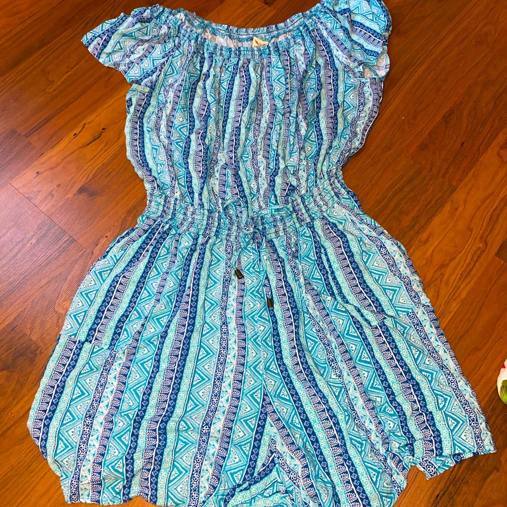 Bohemian Shorts Romper 💚💙